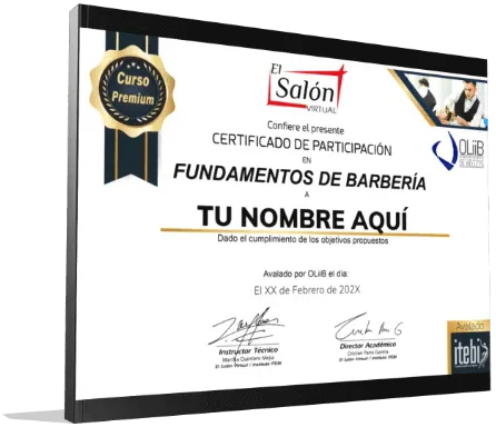 Certificado de participación Fundamentos de Barbería