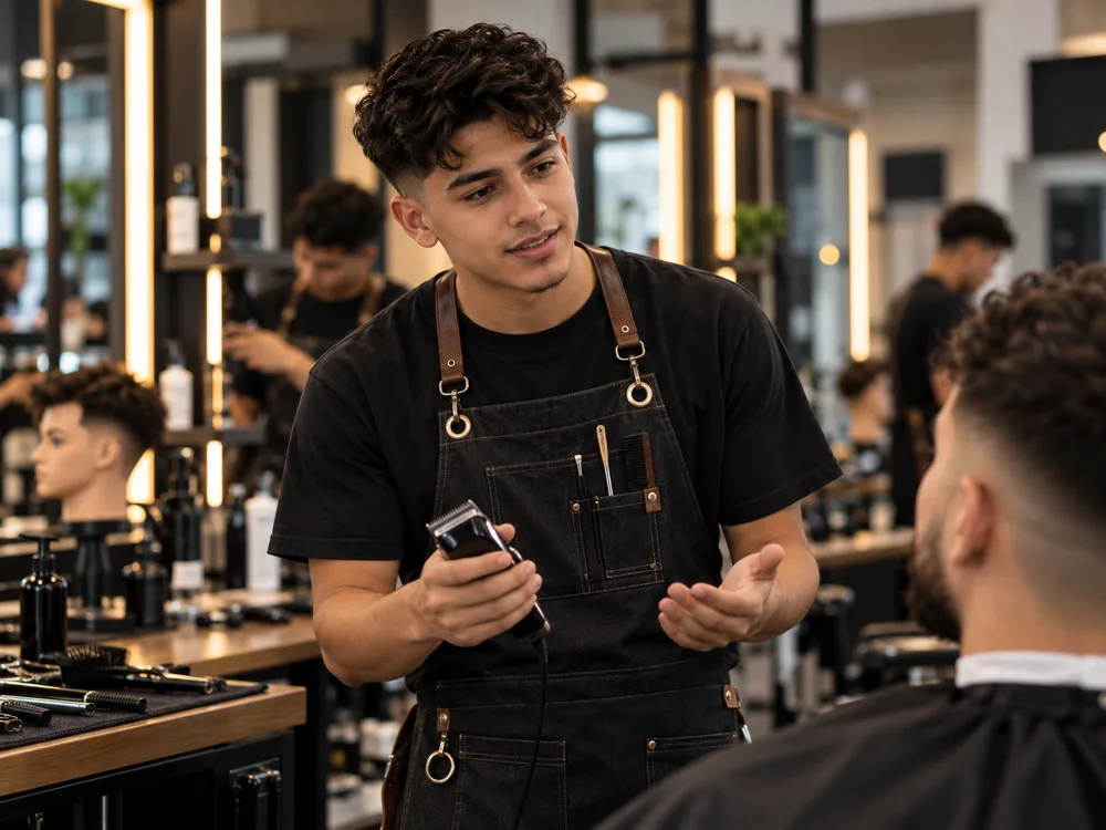 Estudiante de barbería