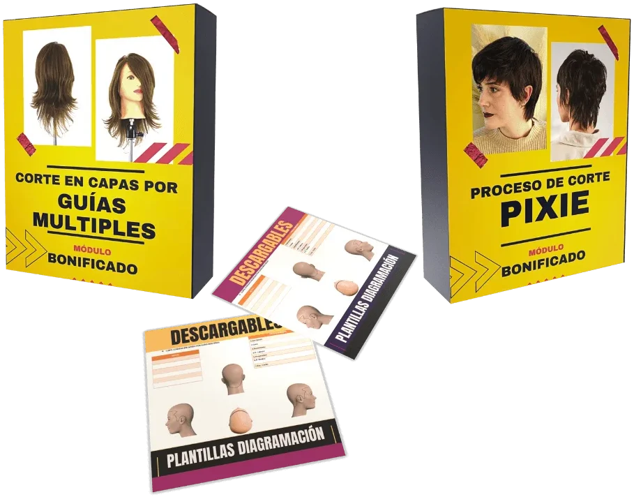 Bonos: plantillas de diagramación, proceso de corte pixie y corte en capas por guías múltiples