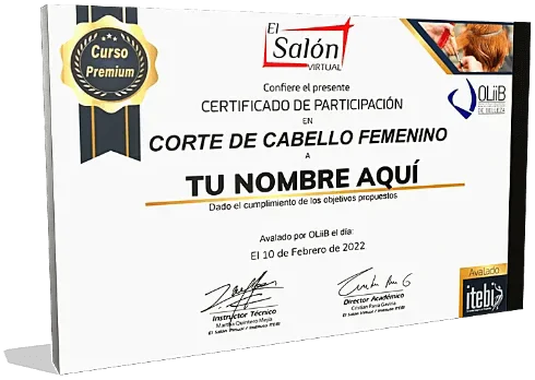 Certificado de participación en Corte de Cabello Femenino