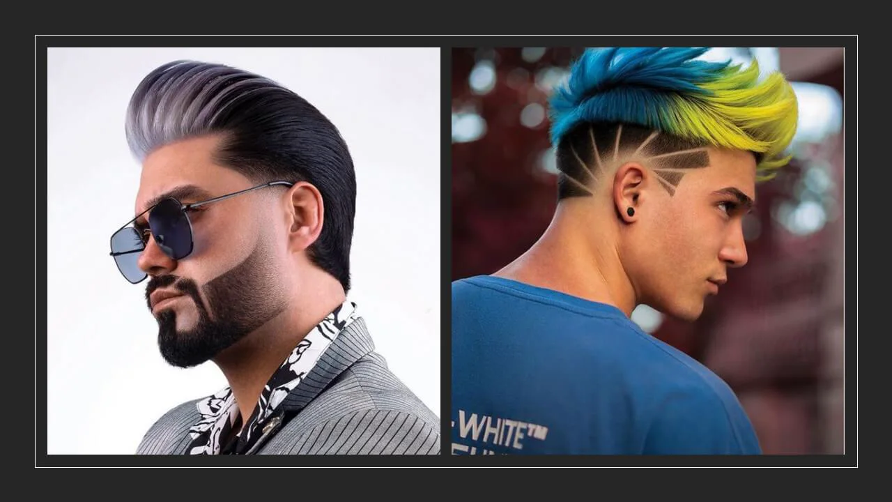 Colores de fantasía en cortes masculinos