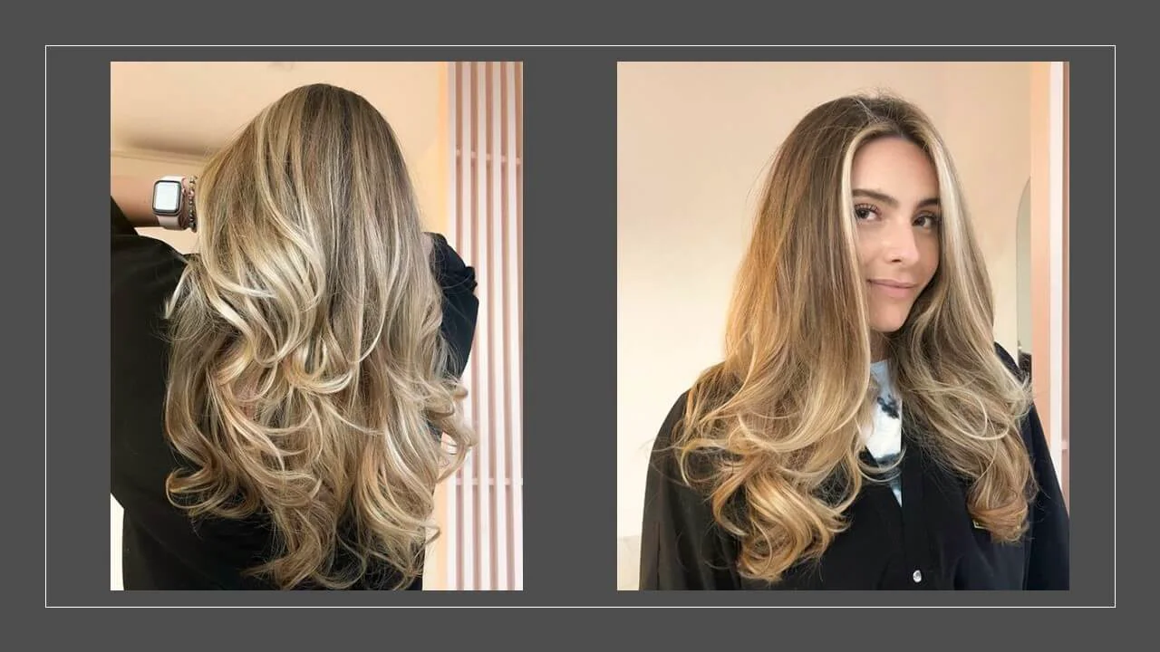 Rubios con mechas en cabello largo