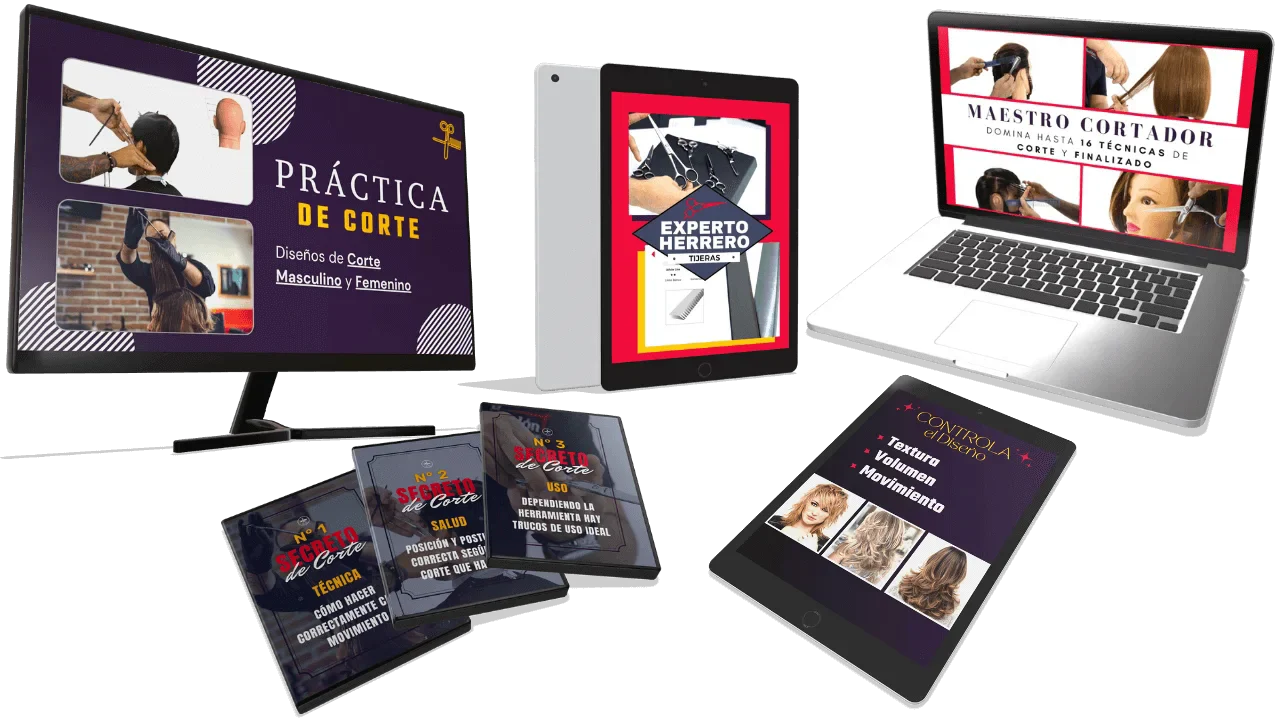 Todo lo que incluye el taller Experto en Tijeras: masterclass, seminario, prácticas, secretos del corte, experto herrero y certificado